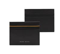 HUGO BOSS Gear Card Holder Black Yellow, Black Yellow, 3.94 in x 3.03 in x 0.12 in, Elegante, Negro Amarillo, 3.94 in x 3.03 in x 0.12 in, Elegante
