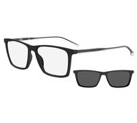 Hugo Boss Hombre BOSS 1151/CS 003/IR Gafas de sol Plástico Negro-opaco Gris Cuadrada Clip-on