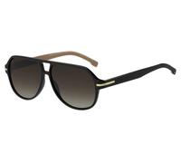 Hugo Boss Hombre BOSS 1507/S 807/HA Gafas de sol Acetato Negro Marrón Cuadrada Sombreado