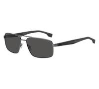 Hugo Boss Hombre BOSS 1580/S V81/M9 Gafas de sol Metal Rutenio oscuro / Negro Gris Cuadrada Polarizado