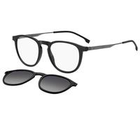 Hugo Boss Hombre Hugo Boss BOSS 1640/CS 284/LB Monturas ópticas Violonetalio Negro/Gris Gris Redonda Polarizado Clip-on