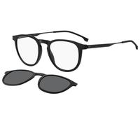 Hugo Boss Hombre Hugo Boss BOSS 1640/CS SUB/M9 Monturas ópticas Violonetalio Negro-opaco Gris Redonda Polarizado Clip-on