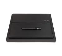 Hugo Boss HPFR210A - Juego de escritura (bolígrafo y carpeta A4), caja de regalo