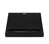 HUGO BOSS HPHR015 - Juego de bolígrafo y bloc de notas A5 en caja de regalo