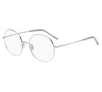 HUGO Montura redonda para gafas graduadas con ribetes de color rosa - StyleHG 14120105420, 58610632 Tono plateado pcs.