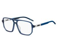 HUGO Montura para gafas graduadas de acetato azul con logo perforado - StyleHG 1415/GPJP5714, 58610631 Azul pcs.