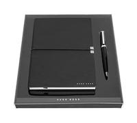 HUGO BOSS Juego de bolígrafo Gear Icon y bloc de notas A5 Elegance Storyline en caja de regalo, HPBH124A