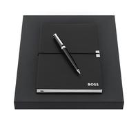 HUGO BOSS Juego de bolígrafo Gear Icon y bloc de notas A5 Elegance Storyline en caja de regalo, HPBH124A