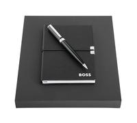 Hugo Boss Juego de bolígrafo Gear Icon y bloc de notas A6 Elegance Storyline en caja de regalo, HPBM252A