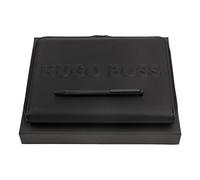 Hugo Boss Juego de escritura HPBM276A (bolígrafo y carpeta de conferencias A5) | Caja de regalo