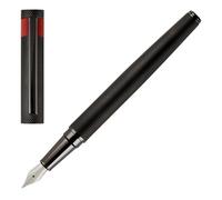 HUGO BOSS Loop Diamond HSW3672A - Pluma estilográfica de latón negro longitud 14,7 cm, punta talla M