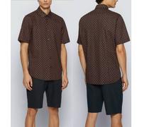 HUGO BOSS Luka 2F Camisa Pineapple Ananá Multicolor Para Hombre Regular Fit