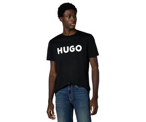 Hugo Boss Playera Estampada con Logotipo de Bloque Camiseta para Hombre, Negro Suave, L