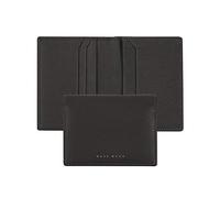 Hugo BOSS: Portatarjetas STORYLINE Dark Grey. Portatarjetas con Ranuras múltiples, de Piel Gris Oscuro., Gris, 105 x 80 x 3 mm, Diseño Moderno