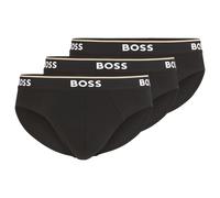 HUGO BOSS Slip Surtido Algodón Elastizado Logo Color Negro 3 Unidades