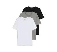 BOSS Camisetas Pack de 3 RN 3P Classic Gris moteado / Negro / Blanco Talla M