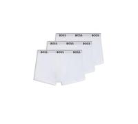 HUGO BOSS Trunk 3p Co/El, Boxers a Pantalones Cortos para Hombre, Blanco (White 100), S