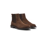 HUGO Botines Chelsea en ante con logo grabado - StyleLysander_cheb_sdel, 50569017 Marrón 46