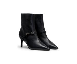 HUGO Botines de piel con hebilla con logo - StyleDevany_Bootie_clt, 50573775 Negro 37