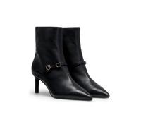 HUGO Botines de piel con hebilla con logo - StyleDevany_Bootie_clt, 50573775 Negro 39
