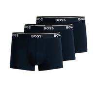 HUGO BOSS Calzoncillos Trunk Pack de 3 Algodón/Elastano Azul Talla M