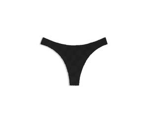 HUGO Braguita de bikini brasileña en felpa elástica con logos apilados - StyleTerry mono_brazilian, 50561169 Negro M