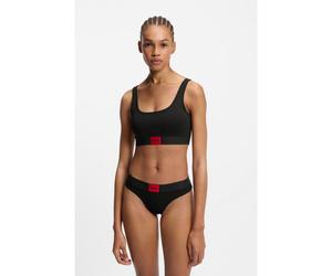 HUGO Braguitas de algodón elástico con etiqueta con logo roja - StyleBRIEF RED LABEL, 50502754 Negro XXL