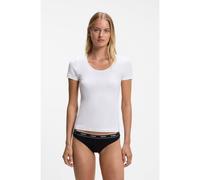 HUGO Braguitas de algodón elástico con logo en la cintura - StyleTRIPLET THONG STRIPE, 50469681 Negro L