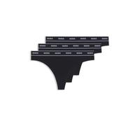 HUGO Braguitas de algodón elástico con logo en la cintura - StyleTRIPLET THONG STRIPE, 50469681 Negro XXXL