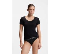 HUGO Braguitas de algodón elástico - StyleTRIPLET BRIEF STRIPE, 50469657 Negro M