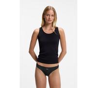 HUGO Braguitas de tiro bajo con ribete de encaje tonal - StyleTRIPLET MICRO THONG, 50566737 Negro M