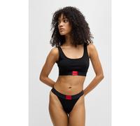 HUGO Bralette de algodón elástico con etiqueta con logo roja - StyleBRALETTE RED LABEL, 50469652 Negro XXXL