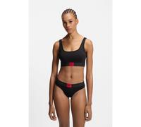 HUGO Bralette de algodón elástico con etiqueta con logo roja - StyleBRALETTE RED LABEL, 50469652 Negro L
