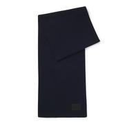 HUGO Bufanda de algodón con insignia de logo - StyleZevon_B, 50551521 Azul oscuro pcs.