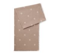 HUGO Bufanda de jacquard con estampado de logo apilado - StyleYonda_75*180, 50556811 Beige pcs.