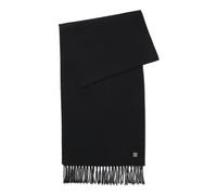 HUGO Bufanda de lana con adorno de logo apilado - StyleJustery_ME_35*180, 50558160 Negro pcs.