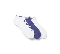 HUGO Paquete de tres pares de calcetines tobilleros con logos - Style3P AS LOGO CC, 50544506 Blanco / Azul 43-46