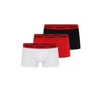 HUGO Paquete de tres calzoncillos de algodón elástico con logos en la cintura - StyleTRUNK TRIPLET PACK, 50469786 Negro / Rojo / Blanco L