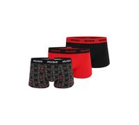 HUGO Paquete de tres calzoncillos de algodón elástico - StyleTRUNK TRIPLET DESIGN, 50532550 Negro / Rojo L