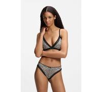 HUGO Calzoncillos slip de tiro medio en microfibra elástica con ribete de encaje - StyleBRIEF UNIQUE, 50545733 Fantasía S