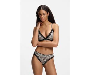 HUGO Calzoncillos slip de tiro medio en microfibra elástica con ribete de encaje - StyleBRIEF UNIQUE, 50545733 Fantasía S