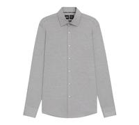 Hugo- Camisa de Franela Slim Fit con Elástico- Shirts- Hombre- Gris- M- Camisa de Franela Slim Fit con Elástico