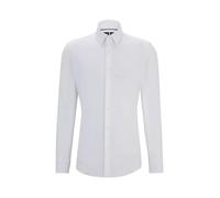 Hugo- Camisa de vestir entallada elástica de alto rendimiento- Shirts- Hombre- Blanco- 2XL- Camisa de vestir entallada elástica de alto rendimiento
