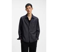 HUGO Camisa denim oversize fit en algodón de color añil - StyleEjiri, 50566305 Azul oscuro L