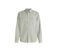 HUGO Camisa oversize fit en popelín de algodón a rayas - StyleEbalto_1, 50572451 Beige estampado XXL