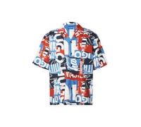 HUGO Camisa 'Eligino' navy / azul claro / langosta / blanco L navy / azul claro / langosta / blanco
