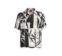 HUGO Camisa 'Exolino' negro / offwhite XXL negro / offwhite