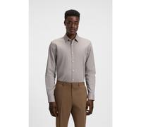 HUGO Camisa extra slim fit en algodón con estampado de espina - StyleElisha02, 50544965 Marrón 46