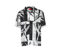 HUGO Camisa oversize fit estampada con cuello cubano - StyleExolino, 50566051 Negro estampado XL