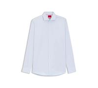 HUGO Camisa slim fit en sarga de algodón de planchado fácil - StyleKason, 50482056 Celeste 37